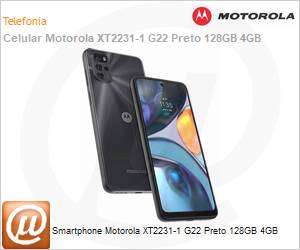 PATU0004BR - Smartphone Motorola G22 XT2231-1 Octa-Core 4GB 128GB 6,5" HD+ 50MP Preto