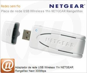 WN111 - Adaptador de rede USB Wireless 11n NETGEAR RangeMax Next 300Mbps