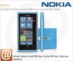 002Z5N2 - Celular Nokia Lumia 800 Azul Lumia 800 Azul (Item em cadastro)