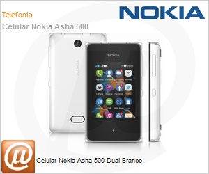 A00017102 - Celular Nokia Asha 500 Dual Branco