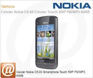 Nokia-C5-03 - Celular Nokia C5-03 Smartphone Touch 5MP FM/MP3 40MB