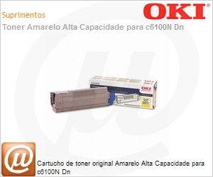 43324417 - Cartucho de toner original Amarelo Alta Capacidade para c6100N Dn