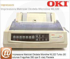 91908703 - Impressora Matricial Okidata Microline ML320 Turbo (80 colunas 9 agulhas 390 cps 6 vias) Paralela