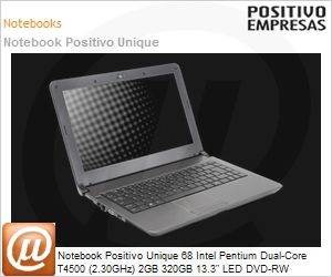 3000285 - Notebook Positivo Unique 68 Intel Pentium Dual-Core T4500 (2.30GHz) 2GB 320GB 13.3" LED DVD-RW Windows 7 Starter WebCam