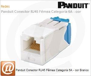 CJ6X88TGIW - Panduit Conector RJ45 Fmea Categoria 6A - cor Branco