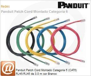 UTPSP10Y - Panduit Patch Cord Montado Categoria 6 (CAT6) RJ45/RJ45 de 3.0 m cor Branco