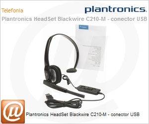 80298-02 - Plantronics HeadSet Blackwire C210-M - conector USB