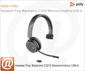 209744-101 - Headset Poly Blackwire C3210 Monocromtica USB-A