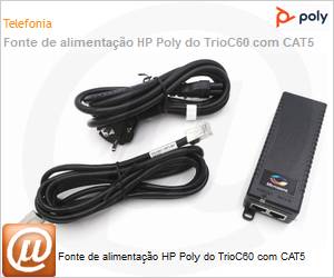 85X03AA - Fonte de alimentao HP Poly do TrioC60 com CAT5