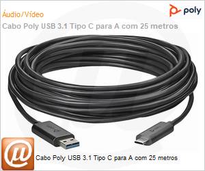 875H3AA - Cabo Poly USB 3.1 Tipo C para A com 25 metros