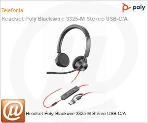 8X222AA - Headset Poly Blackwire 3325-M Stereo USB-C/A 