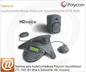 2200-07300-001 - Telefone para AudioConferncia Polycom SoundStation VTX 1000 (Ex Mics e Subwoofer no inclusos)