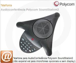 2200-15100-011 - Telefone para AudioConferncia Polycom SoundStation2 (no expansvel para microfones opcionais e sem display) 110v
