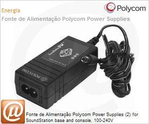 2200-42441-002 - Fonte de Alimentao Polycom Power Supplies (2) for SoundStation base and console, 100-240V