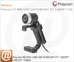7200-84990-001 - PolycomEE MINI USB CAM W/MOUNT KIT 1.8M/6FT USB EXT. CABLE