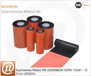 80041011110091 - Suprimentos Ribbon RR (24)RIBBON CERA 110x91 - 10 01m2 (ARGOX)