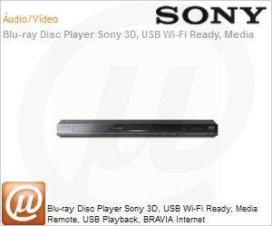 BDP-S480 - Blu-ray Disc Player Sony 3D, USB Wi-Fi Ready, Media Remote, USB Playback, BRAVIA Internet