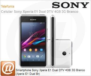 D2114 - Smartphone Sony Xperia E1 Dual DTV 4GB 3G Branco (Xperia E1 Dual Br)