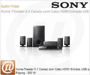 DAV-DZ315 - Home-Theater 5.1 Canais com Cabo HDMI Entrada USB e Ripping - 850 W