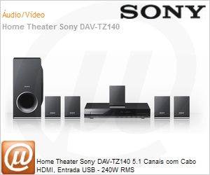 DAV-TZ140 - Home Theater Sony DAV-TZ140 5.1 Canais com Cabo HDMI, Entrada USB - 240W RMS