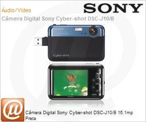 DSC-J10/B - Cmera Digital Sony Cyber-shot DSC-J10/B 16.1mp Preta