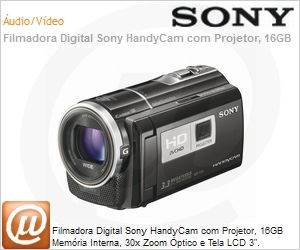 HDR-PJ10 - Filmadora Digital Sony HandyCam com Projetor, 16GB Memria Interna, 30x Zoom ptico e Tela LCD 3".