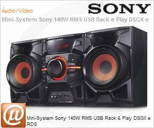 MHC-EX66 - Mini-System Sony 140W RMS USB Rack & Play DSGX e RDS