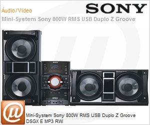 MHC-GTR66H - Mini-System Sony 800W RMS USB Duplo Z Groove DSGX E MP3 RW