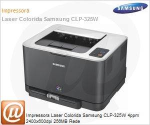 CLP-325W/XAZ - Impressora Laser Colorida Samsung CLP-325W 4ppm 2400x600dpi 256MB Rede