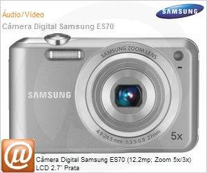 EC-ES70ZZVPSBR - Cmera Digital Samsung ES70 (12.2mp; Zoom 5x/3x) LCD 2.7" Prata