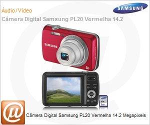 EC-PL20ZZVPRBR - Cmera Digital Samsung PL20 Vermelha 14.2 Megapixels