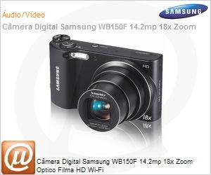 EC-WB150FVDBBR - Cmera Digital Samsung WB150F 14.2mp 18x Zoom Optico Filma HD Wi-Fi