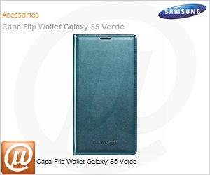 EF-WG900BGEGBR - Capa Flip Wallet Galaxy S5 Verde