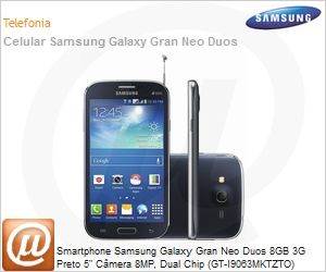 GT-I9063MKTZTO - Smartphone Samsung Galaxy Gran Neo Duos 8GB 3G Preto 5" Cmera 8MP, Dual Chip (GT-I9063MKTZTO)