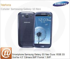 GT-I9300MBQZTO - Smartphone Samsung Galaxy S3 Neo Duos 16GB 3G Grafite 4.8" Cmera 8MP Frontal 1.9MP