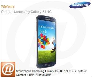GT-I9515ZKPZTO - Smartphone Samsung Galaxy S4 4G 16GB 4G Preto 5" Cmera 13MP, Frontal 2MP