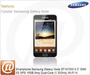 GT-N7000ZBLZTO - Smartphone Samsung Galaxy Note GT-N7000 5.3" GSM 3G GPS 16GB 8mp Dual-Core (1.30GHz) Wi-Fi N Bluetooth Android 2.3 Preto Desbloqueado