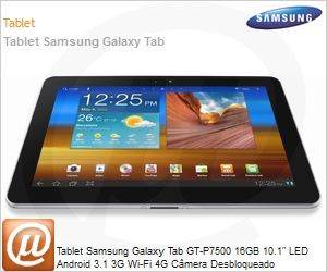 GT-P7500UWLZTO - Tablet Samsung Galaxy Tab GT-P7500 16GB 10.1" LED Android 3.1 3G Wi-Fi 4G Cmera Desbloqueado
