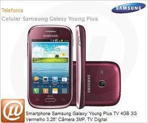 GT-S6293WRPZTO - Smartphone Samsung Galaxy Young Plus TV 4GB 3G Vermelho 3.26" Cmera 3MP, TV Digital (GT-S6293WRPZTO)