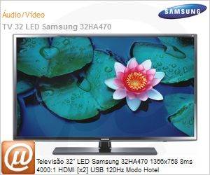 HG32NA470PGXZD - Televiso 32" LED Samsung 32HA470 1366x768 8ms 4000:1 HDMI [x2] USB 120Hz Modo Hotel