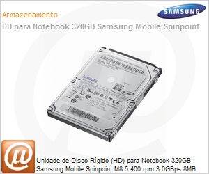 HN-M320MBB - Unidade de Disco Rgido (HD) para Notebook 320GB Samsung Mobile Spinpoint M8 5.400 rpm 3.0GBps 8MB 2.5"