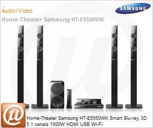 HT-E5550WK/ZD - Home-Theater Samsung HT-E5550WK Smart Blu-ray 3D 5.1 canais 1000W HDMI USB Wi-Fi