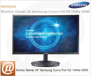 LC24FG70FQLXZD - Monitor Gamer 24" Samsung Curvo Full HD 144Hz HDMI