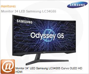 LC34G55TWWLMZD - Monitor 34" LED Samsung LC34G55 Curvo OLED HD HDMI 