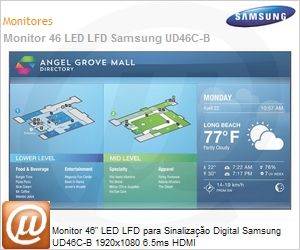 LH46UDCBLBV/ZD - Monitor 46" LED LFD para Sinalizao Digital Samsung UD46C-B 1920x1080 6.5ms HDMI