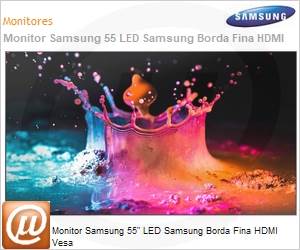 LH55UDEBLBB/ZD - Monitor Samsung 55" LED Samsung Borda Fina HDMI Vesa
