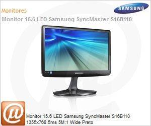 LS16B110NSLZD - Monitor 15.6 LED Samsung SyncMaster S16B110 1355x768 5ms 5M:1 Wide Preto