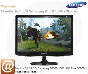 LS16PUYKFLZD - Monitor 15.6 LCD Samsung B1630 1360x768 8ms 50000:1 Wide Preto Piano
