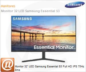 LS32B300NWNMZD - Monitor 32" LED Samsung Essential S3 Full HD IPS 75Hz 8ms 