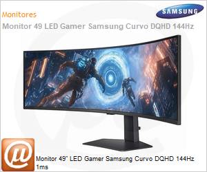 LS49FG910ELXZD - Monitor 49" LED Gamer Samsung Curvo DQHD 144Hz 1ms 